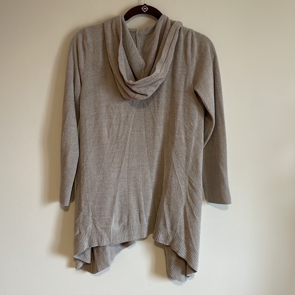 Barefoot Dreams Cardigan Cozy Chic Ultra Lite XS Gray Hood Soft Leisure Pajama - Picture 9 of 14